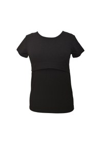 Resim Luvmabelly Maternity 2501 2516 Pamuklu Lohusa Emzirme Tshirt 9 Renk Mevcut -siyah 