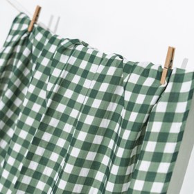Resim Petit Fleur Green Check Müslin Bebek Örtüsü - 100x100cm 