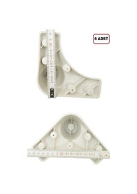 Resim Zeygen Roma Mobilya Ayağı Baza Koltuk Kanepe Ayağı 14 Cm Beyaz 6 Adet 