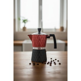 Resim Feyza Design Takım Moka Pot 6 Fincan, Şık ve Dayanıklı Kahve Demleme Aracı 