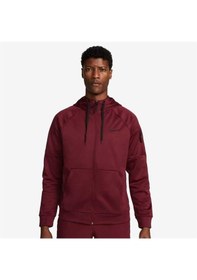 Resim Nike M Therma-fıt Hoodie Full Zip Erkek Sweatshirt Bordo 