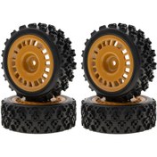 Resim Xiyyadms 1/10 Rc Araçlar İçin 4'lü Sarı Kauçuk Lastik Seti - Tamiya Xv-01, Ta06, Tt-01, Tt-02, Ptg-2 Uyumlu 