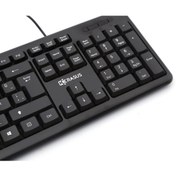 Resim Kerasus Kr-3001 Siyah Ergonomik Standart Kablolu Klavye 