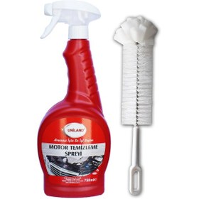Resim Uniland Motor Temizleme Spreyi 750 Ml + Temizleme Fırçası 