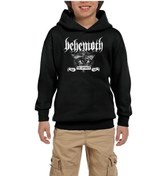 Resim Behemoth The Sattan Siyah Çocuk Kapşonlu Sweatshirt Siyah 