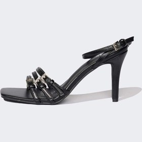 Resim DeFacto Kadın Yüksek Taban Suni Deri Topuklu Sandalet E2527AX25SMBK23 Siyah 