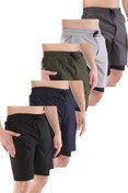 Resim Ghassy Co Erkek 5'li Paket Running Hızlı Kuruma Micropoly Antrenman Fitness Kısa Taytlı Spor Şort 