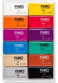 Resim Staedtler Fimo Professional Basic Polimer Kil Seti 12 Renk 