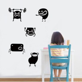 Resim Ogec Worx Çocuk Odası Duvar özel yeni sticker Karikatür Sevimli Canavarlar Desen Duvar Dekorasyonu 