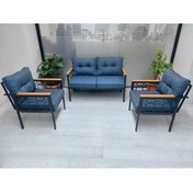 Resim adımshops İnci Balkon-bahçe-kafe Çay Seti Koltuk Oturma Takımı-oturma Grubu 