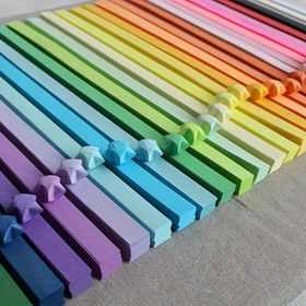 Resim Şanslı Yıldızlar için Origami Kağıt Şeritleri - 540/1030/1350 Sayfa, 27 Canlı Renk, Yıldız Origami ve Dekoratif El Sanatları için Çift Taraflı Düz ​​Renkli Kağıt Artıkları, Üstün Kaliteli Malzeme 