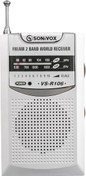 Resim SONIVOX VS-R106 GÜMÜŞ RENK CEP TİPİ ANALOG FM RADYO Powermaster