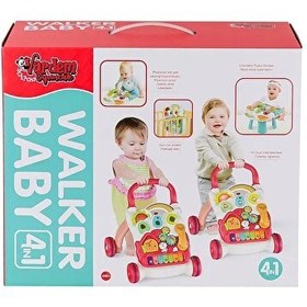 Resim Vardem Piyanolu 4in1 Bebek Yürüteci Kırmızı BIB-6018 