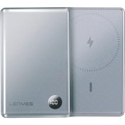 Resim Lenyes PW037D Ultra Ince Dijital LED Ekranlı Wireless Kablosuz Powerbank 5000MAH Gri 