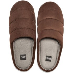 Resim Twigy Adamo Erkek Ev Terliği Sessiz Taban Kahve Füme 41/46 AA0768 Füme 