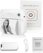 Resim Willowhaven Mini Taşınabilir Termal Fotoğraf Yazıcısı Beyaz, A0, 203dpi, 20 Sayfa/dk, Gm Rulo, Otomatik Kağıt Besleme, Ev Kullanımı Beyaz 