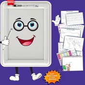 Resim 32 Farklı Etkinlikli Kalem ve Silgi Hediyeli Eğitici Sihirli Etkinlik Tahtası 