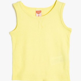Resim Kız Bebek Basic Atlet Yuvarlak Yaka Kolsuz Ribanalı Pamuklu 