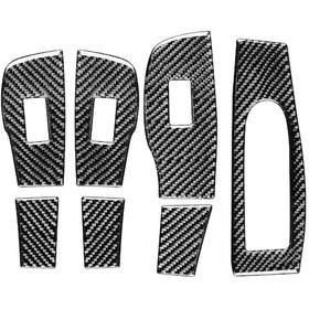 Resim 7 İn 1 Araba Karbon Fiber Pencere Kaldırma Paneli Mazda 3 Axela 2020 İçin Dekoratif Etiket, Sağ Sürücü 1 Adet 