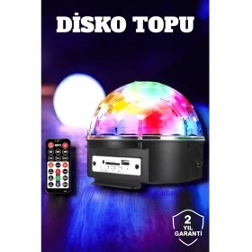 Resim Marsilyan Bluetooth ve Uzaktan Kumandalı Çok Renkli Masaüstü Disko Topu 