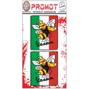 Resim Genel Markalar Sticker VESPA MOTORSİKLET 3D DAMLA LOGO 2 Lİ STİCKER 12 