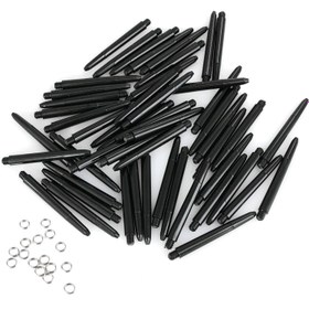 Resim 50 Topuzlu 2BA İplikli Dart Çubuğu BBS Malzeme Naylon Dart Çubuğu 53mm Uzunlukta Dart Çubuğu Halka Seti 