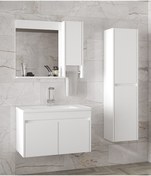 Resim Alfa Banyo Estella-oa Beyaz (80 35) 115 Cm Ayna Dolaplı Boy Dolaplı Lavabolu Mdf Banyo Dolabı Seti*hazır Kurulu 