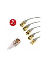 Resim 5 Adet Hazır Kablolu BNC Video Konnektör 