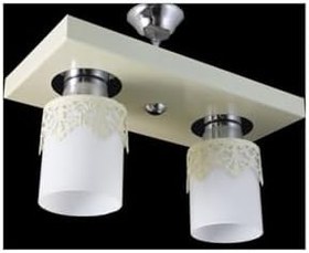 Resim Lambadar Ikili Modern Spor Model Dikdörtgen Tepsi Taçlı Krem Avize Nocolor-44D4Ddd3 Tek Ebat 3502-2Crmtac 