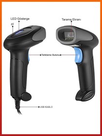 Resim POS START Barkod Okuyucu Sh-40 Kablolu Market, Manav Ve Kasaplar Için 