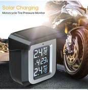Resim Lemestar Motosiklet Lastik Basıncı Ve Sıcaklık Monitörü, Usb+güneş Enerjisi İle Şarj Edilebilir, Kırmızı Ekran, Dış Sensörler, Anlık Alarm 