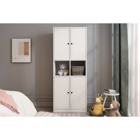 Resim Nettrends 4 Kapaklı Raflı Giysi Dolabı Beyaz 65 Cm G-yd-1041-ç G-YD-1041-Çkrc 