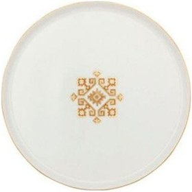 Resim Porland Arabesque Serisi 21cm Düz Tabak Desen1 beyaz 
