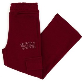 Resim U.S. Polo Assn. Kız Çocuk Bordo Cep Detaylı Parlak Baskılı Eşofman Altı 50316892-VR014 