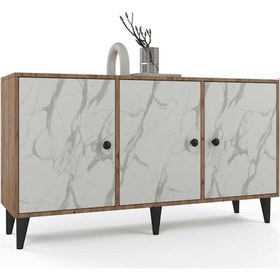 Resim Luna Konsol - 3 Kapaklı - Atlas Çam - Calacatta Atlas Çam - Calacatta 