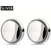 Resim Willowhaven İki Adet 360 Derece Hd Gümüş Yuvarlak Araç Yan Aynaları, Ayarlanabilir Kör Nokta Aynası Çocuk Güvenliği 