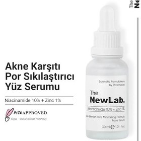Resim The NewLab Gözenek Sıkılaştırıcı Ve Sivilce Karşıtı Cilt Bakımı Serumu 30 Ml (Niacinamide 10% Zinc 1%) 