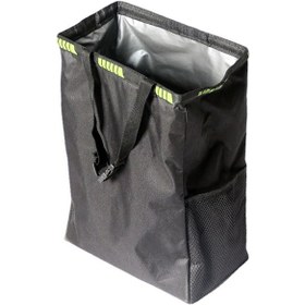 Resim Araba Çöp Kutusu, 13l Büyük Kapasiteli Sızdırmaz Su Geçirmez Çöp Torbası, Araba, Suv Ve Kamyonet Koltuk Arkalığı İçin Katlanabilir Askılı Çö 