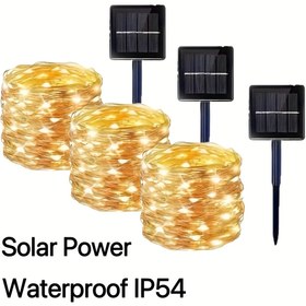 Resim (3 Paket) Yumuşak Bakır Tel Güneş Işıkları, Sıcak Renk, 8 Aydınlatma Modu, Esnek Metal Tel Her Şekilde Şekillenebilir, Bahçeler, Çimler, Ağaçlar, Korkuluklar, Bahçeler, vb. için Parlak Dekoratif Işıklar, Dış Mekan / İç Mekan Toz Geçirmez ve Su Geçirmez Derecelendirme IP54, Kendi Yapımı Dekoratif Işıklar. 