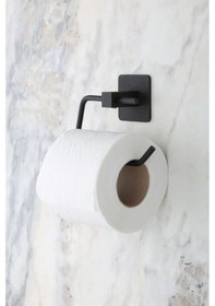 Resim MultiStore Siyah Kare Yapışkanlı Uzun Havluluk / Açık Tuvalet Kağıtlığı 2li Banyo Düzenleyici Seti Siyah 