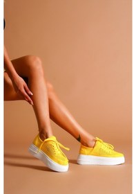 Resim Benito Limon Triko Streç Kalın Tabanlı Sneakers 001 