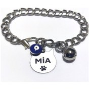 Resim Isimli Kedi Tasması, Zincir Tasma, Kedi Kolyesi, Kedi Isimlik 