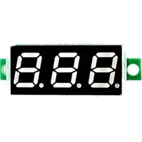 Resim Mini Dijital Voltmetre 0-100V, 0.28 Inch Kırmızı Ekran, 3 Kablolu 