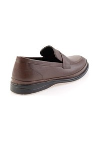 Resim Bambi Kahve Hakiki Deri Erkek Loafer Ayakkabı E01081002803 Kahve 