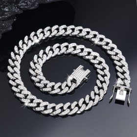 Resim 1 adet İlham Veren Gençlik Iced Out Zincirleri, Punk Tarzı Hip Hop Rapper Takı Choker/Boyunluk/Bileklik, Moda Küba Zinciri Takı Gençler İçin Hediye 