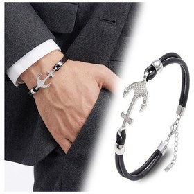 Resim Premium Zirkon Taşlı Çelik Çapa Detaylı Ayarlanabilir Deri Erkek Bileklik 31834b27d1 - 23 Cm Siyah - Gümüş 