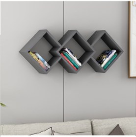 Resim Bmdekor Duvar Rafı Venüs Antrasit 