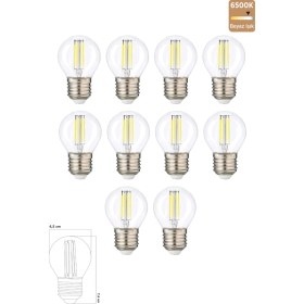 Resim Heka LED Filament Rustik Ampul 6 Watt E27 Beyaz Işık ERD-247 
