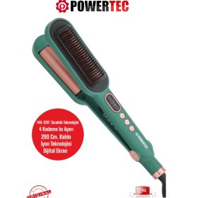 Resim Powertec TR-2820 Fırçalı-Dalgalı Ionic Saç Düzleştirici 