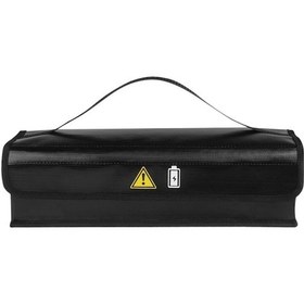 Resim Elektrikli Bisiklet Bataryası Saklama Çantası, Alev Ve Suya Dayanıklı, Büyük Kapasite, Isıya Dayanıklı, Güvenli Depolama Siyah Siyah 